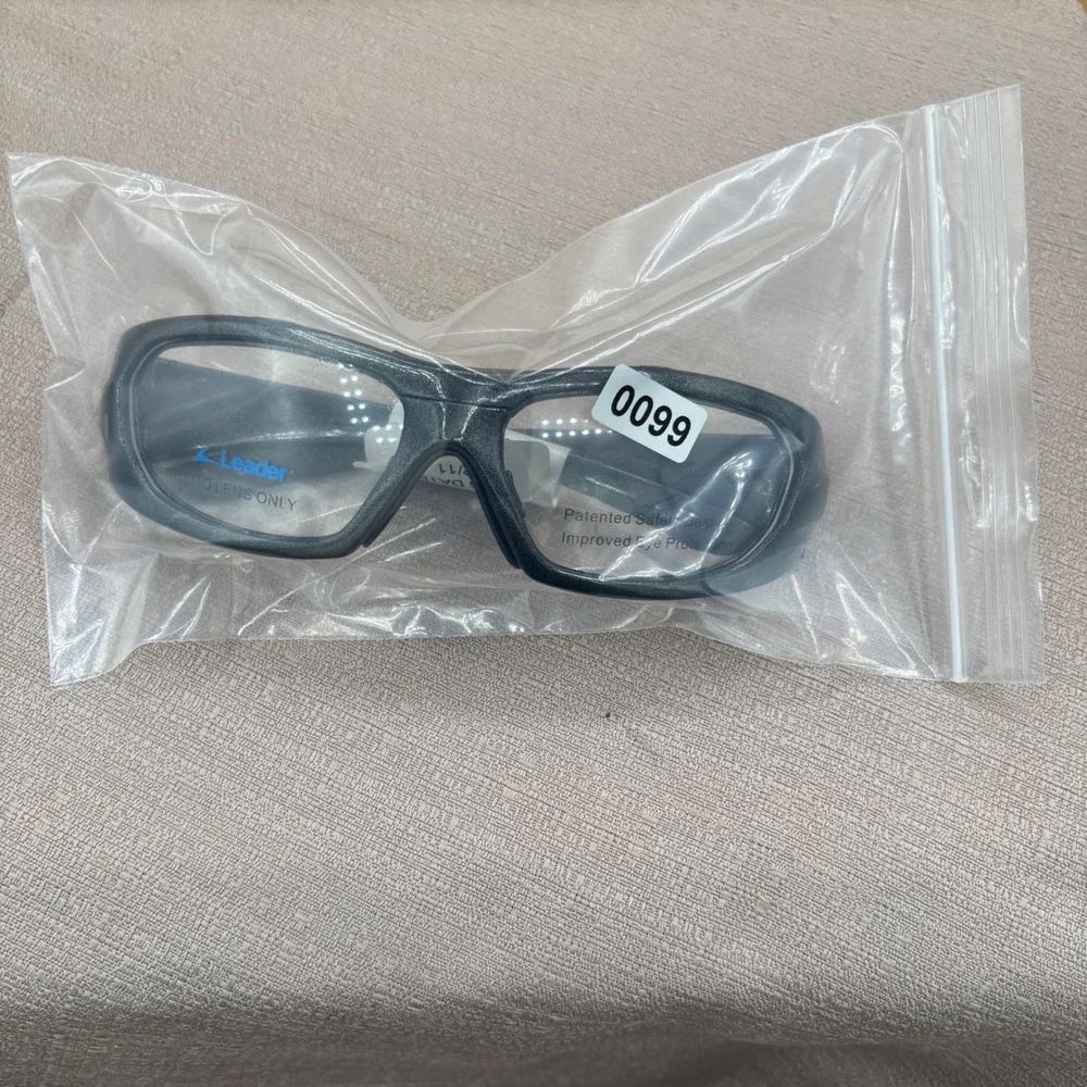 Leader Metrix Youth Sports Safety Glasses Black Glitter Frames 56-15 ASTM F803